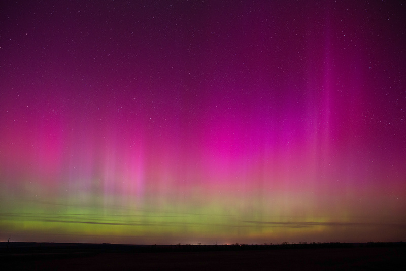 Аврора в небе над Самарой: жители губернии второй раз за эту весну наблюдали полярное сияние