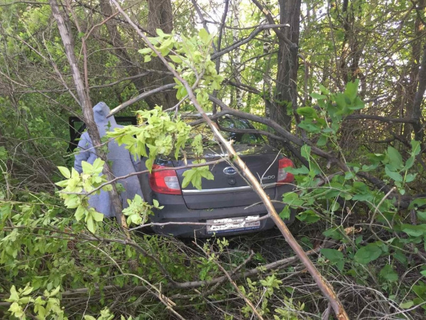 В Самарской области водитель превысил скорость и улетел в кювет