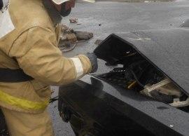 В аварии под Новокуйбышевском пострадал водитель LADA Kalina