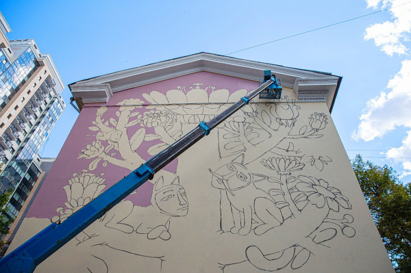 Вырисовываются лица: в Самаре приступили к созданию ещё двух муралов