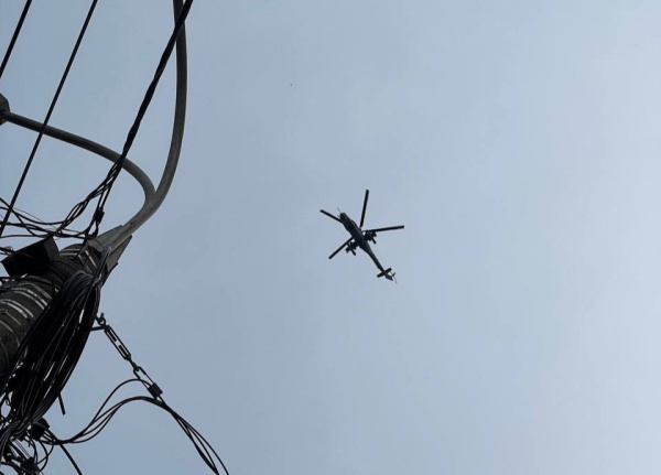 В небе над Самарой заметили военные вертолеты