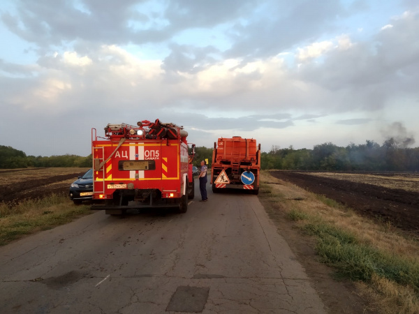 Пожарные ликвидировали открытое горение в Кинельском районе