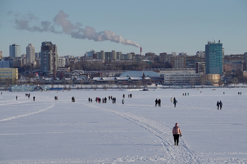 Стала известна толщина льда на Волге в Самарской области в январе 2022 года