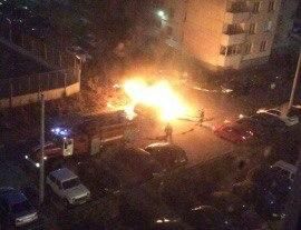 В Тольятти ночью загорелась машина