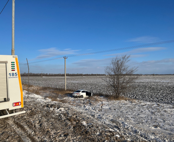 В Сызранском районе 15 декабря Kia Rio вылетела с трассы в поле