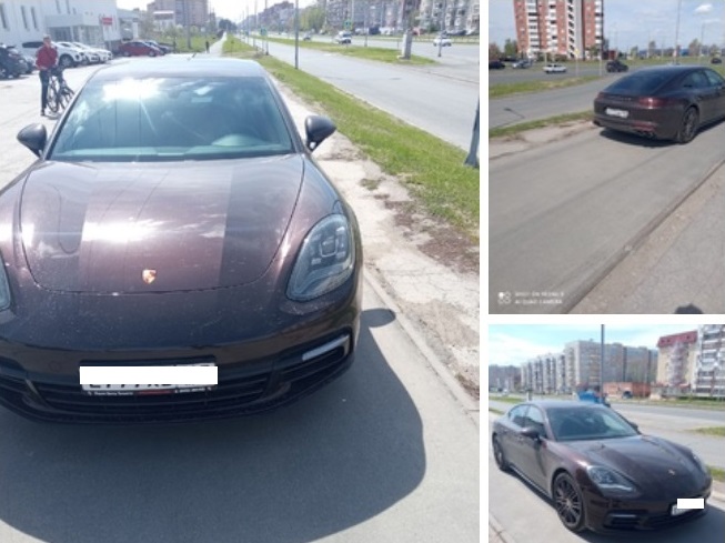 В Тольятти водителя Porsche наказали за парковку на тротуаре