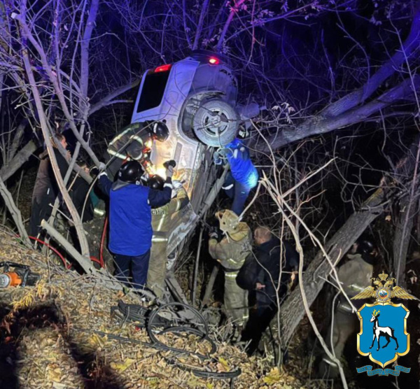 В Сызрани вечером 22 октября девушка на Хонде улетела в кювет