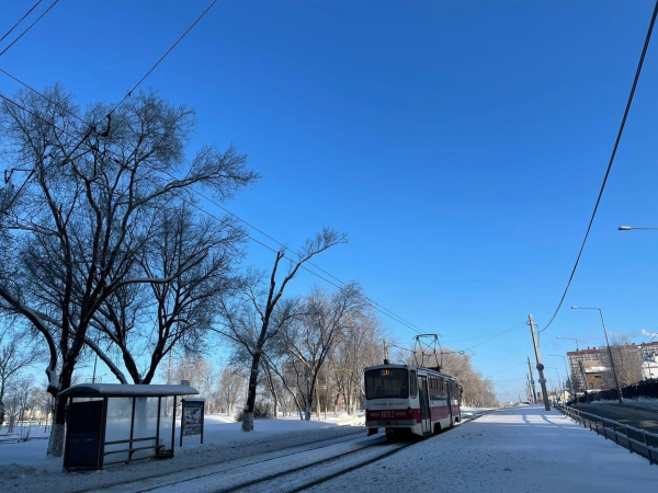 Утром 8 декабря в Самаре на Ново-Садовой встали трамваи