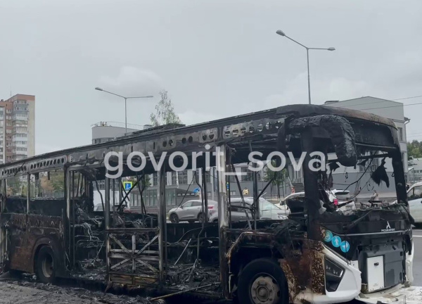 Сгорел дотла: в Самаре около "Звезды" огонь охватил весь пассажирский автобус № 91