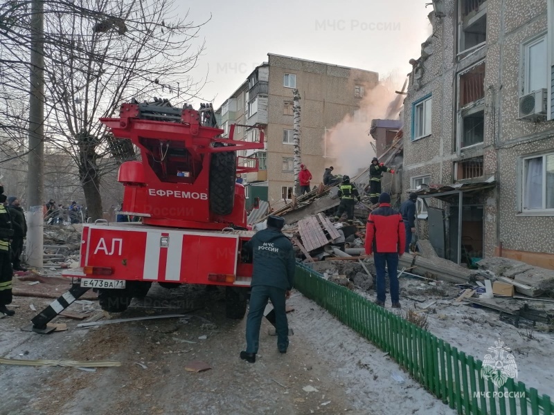 В Тульской области четыре человека погибли при частичном обрушении многоэтажки