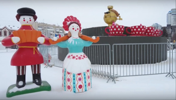 Самарский видеоблогер показал, как украсили площадь Куйбышева к Масленице
