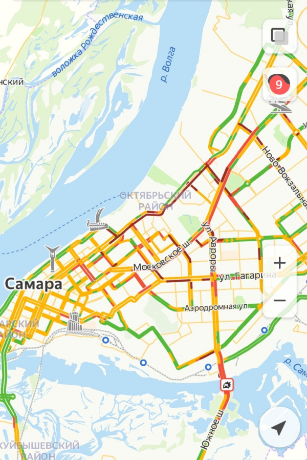 Карта пробок самара онлайн в реальном