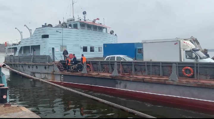 Работу грузовой переправы Самара-Рождествено временно приостановили из-за паводка