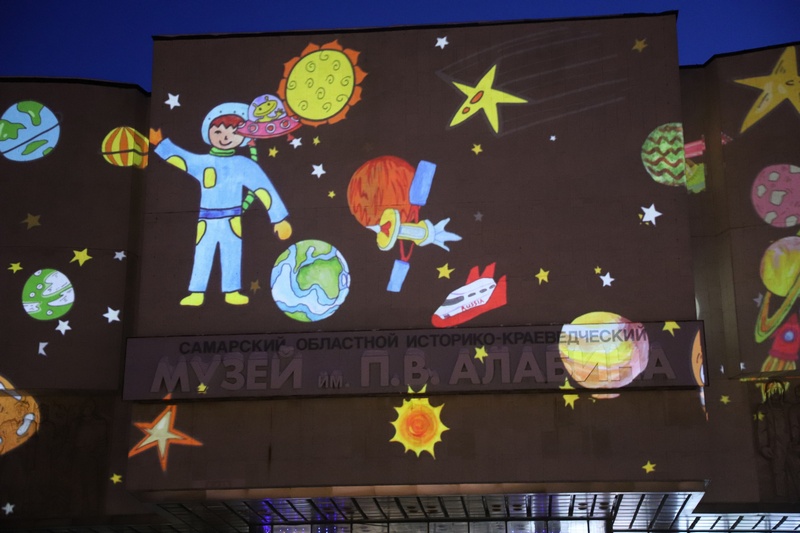В Самаре на фасаде музея имени Алабина 7 января покажут завершающее новогоднее 3D-шоу