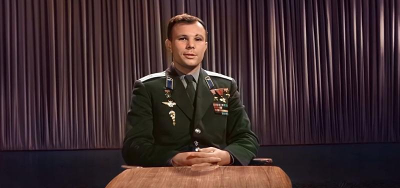 RT отреставрировал выступление Юрия Гагарина в первую годовщину его полета