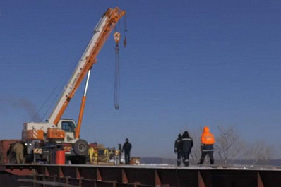 Несмотря на мороз, стартовал новый этап строительства моста через реку Сок