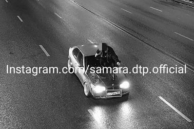 Рискнул жизнью: самарец проехался на капоте BMW на скорости 96 км/ч