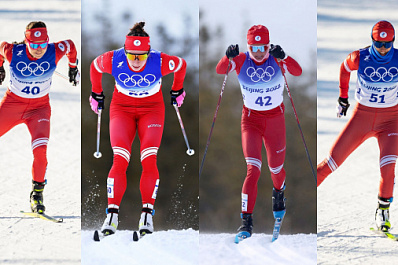 Сборная России выиграла золото в лыжной женской эстафете на Олимпиаде-2022