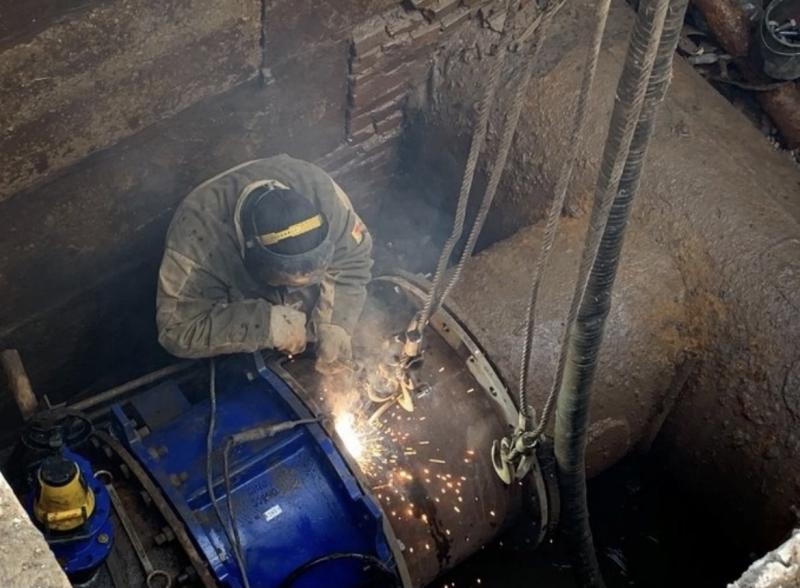 В Куйбышевском районе Самары строят новый напорный коллектор