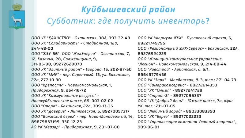 В Самаре 9 апреля пройдёт Гагаринский субботник