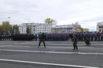 В Самаре прошел гарнизонный строевой смотр МВД и Росгвардии