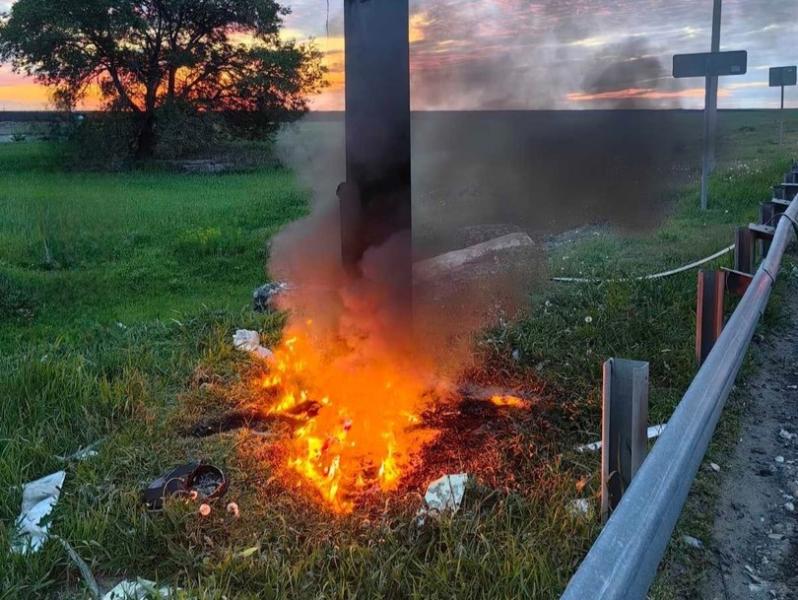 В Самарской области на трассе вспыхнул светофор