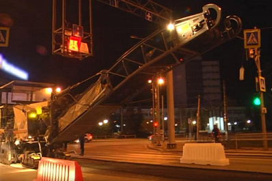 На Московском шоссе в Самаре срезали верхний слой асфальта
