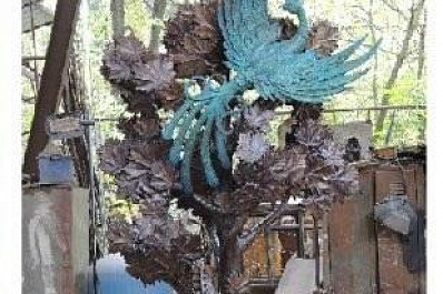 Медный клен с синей птицей установят на набережной в Самаре ко Дню города