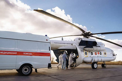 Служба санавиации доставила маленького пациента из Октябрьска в Тольятти вертолетом