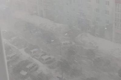 На Самарскую область обрушилась мощнейшая метель с градом и громом 21 марта 2022 года