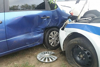 Видео: последствия ДТП с патрульной машиной в Самарской области