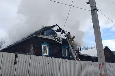 В Октябрьске 5 марта загорелся частный дом на 80 "квадратах"