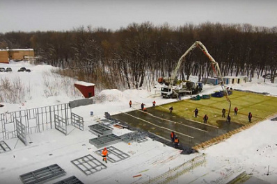 В Самаре и Тольятти подрядчики завершают монтаж основания зданий ковид-госпиталей