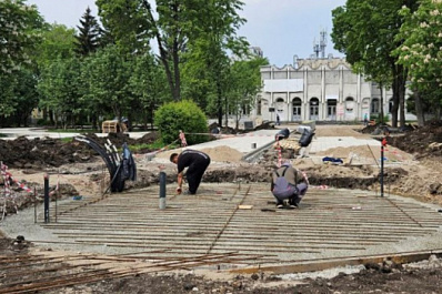 Послевоенный стиль с фонтаном: самарцам показали, как обновляют территорию у ДК "Самарец"