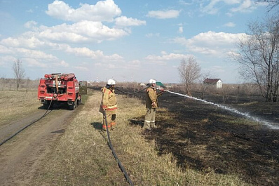 В Самарской области дважды тушили крупные возгорания сухой травы