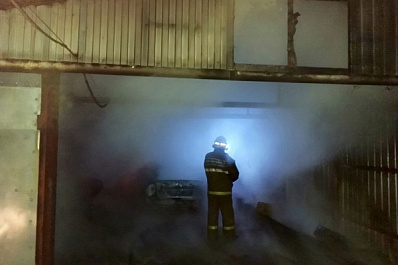 В Самарской области иномарка сгорела в гараже