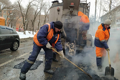 В Самаре начались работы по аварийно-ямочному ремонту дорог