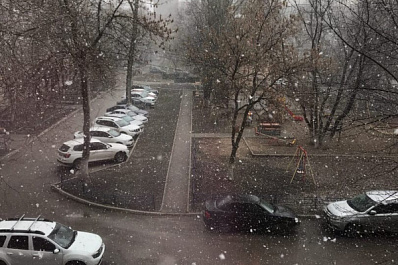 На Самару ранним утром обрушился снег с дождем