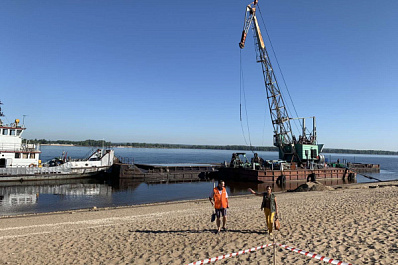 На пляжи Самары завозят песок