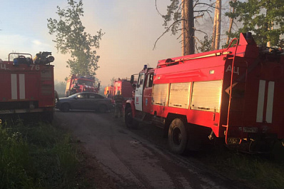 В Тольятти у лагеря "Радуга" горел лес