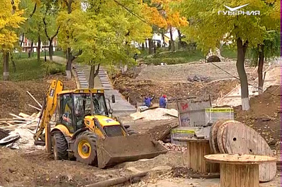 Реконструкция Струковского сада отстает от графика на две недели