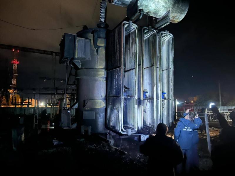 В Кинель-Черкассах после пожара на подстанции восстановили электроснабжение