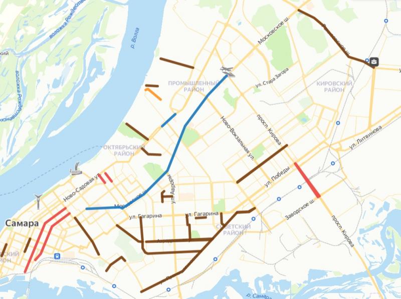 В Самарской области создали интерактивную карту ремонта дорог на 2021 год