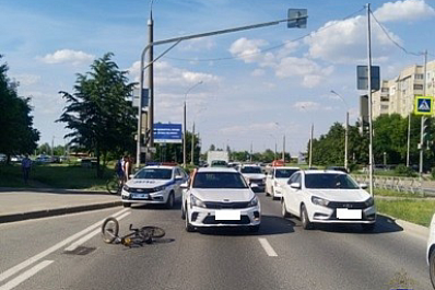 В Самарской области женщина на Kia сбила подростка-велосипедиста