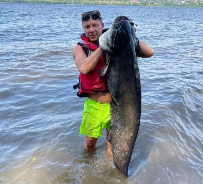 Настоящий трофей: рыбак выловил в Волге 26-килограммового сома