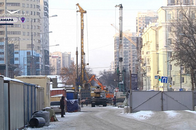 В Самаре продолжается строительство станции метро "Театральная"