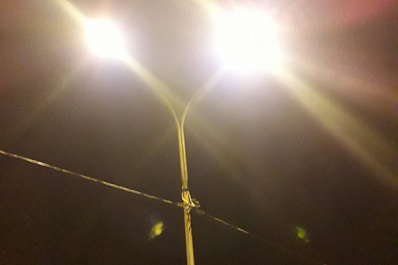 В Смышляевке восстановили уличное освещение