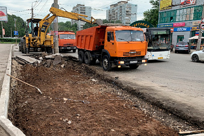 В Самаре на Стара-Загоре обустраивают новые парковочные места для общественного транспорта
