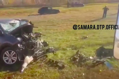 В Самарской области на трассе М5 столкнулись KIA и фура