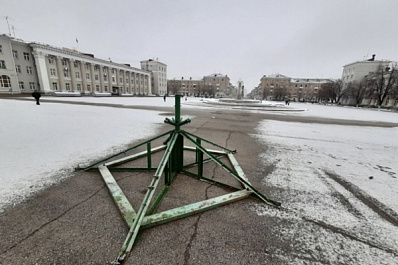 В Новокуйбышевске начали собирать главную ёлку города